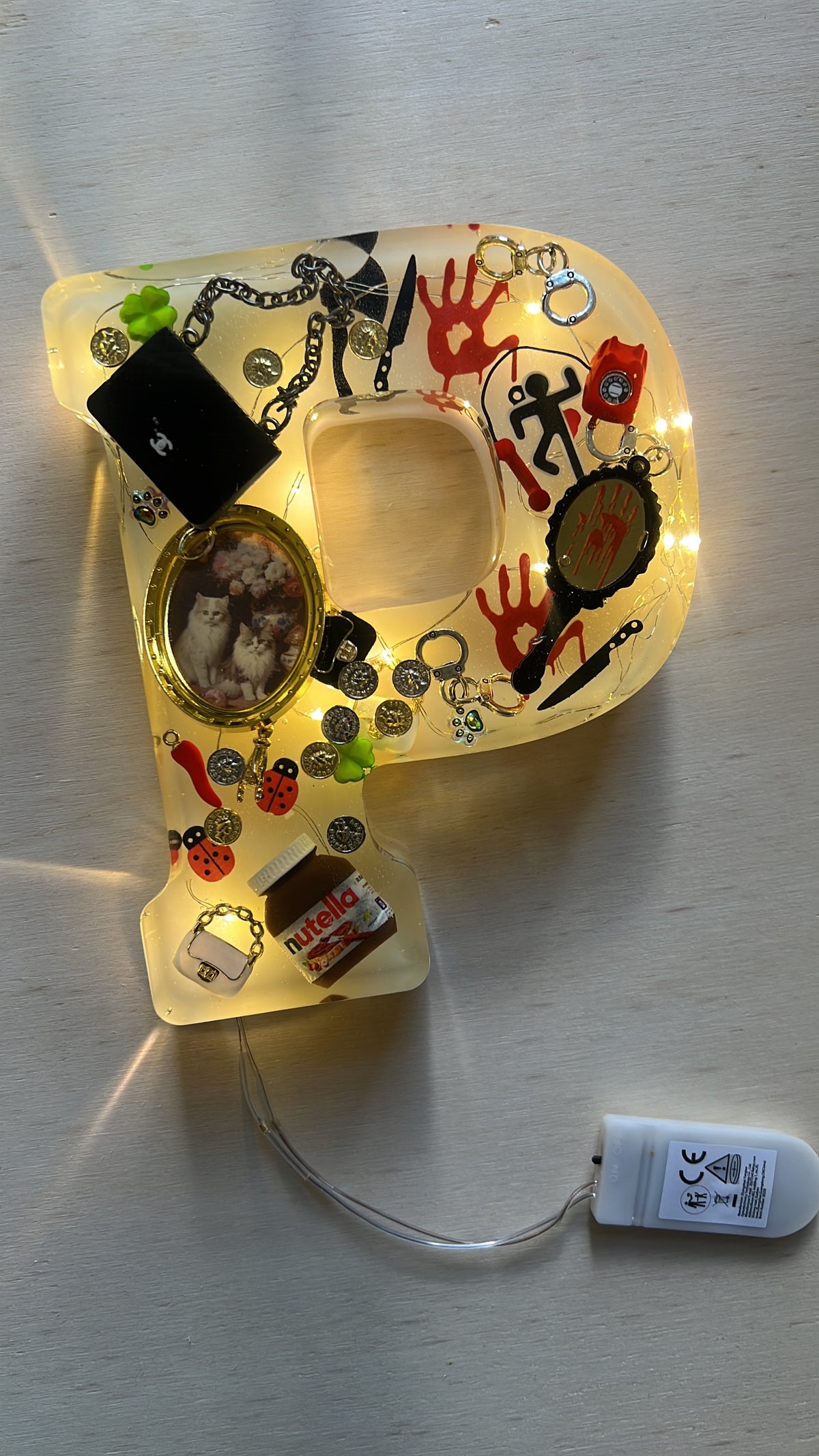 Lampada in resina personalizzata