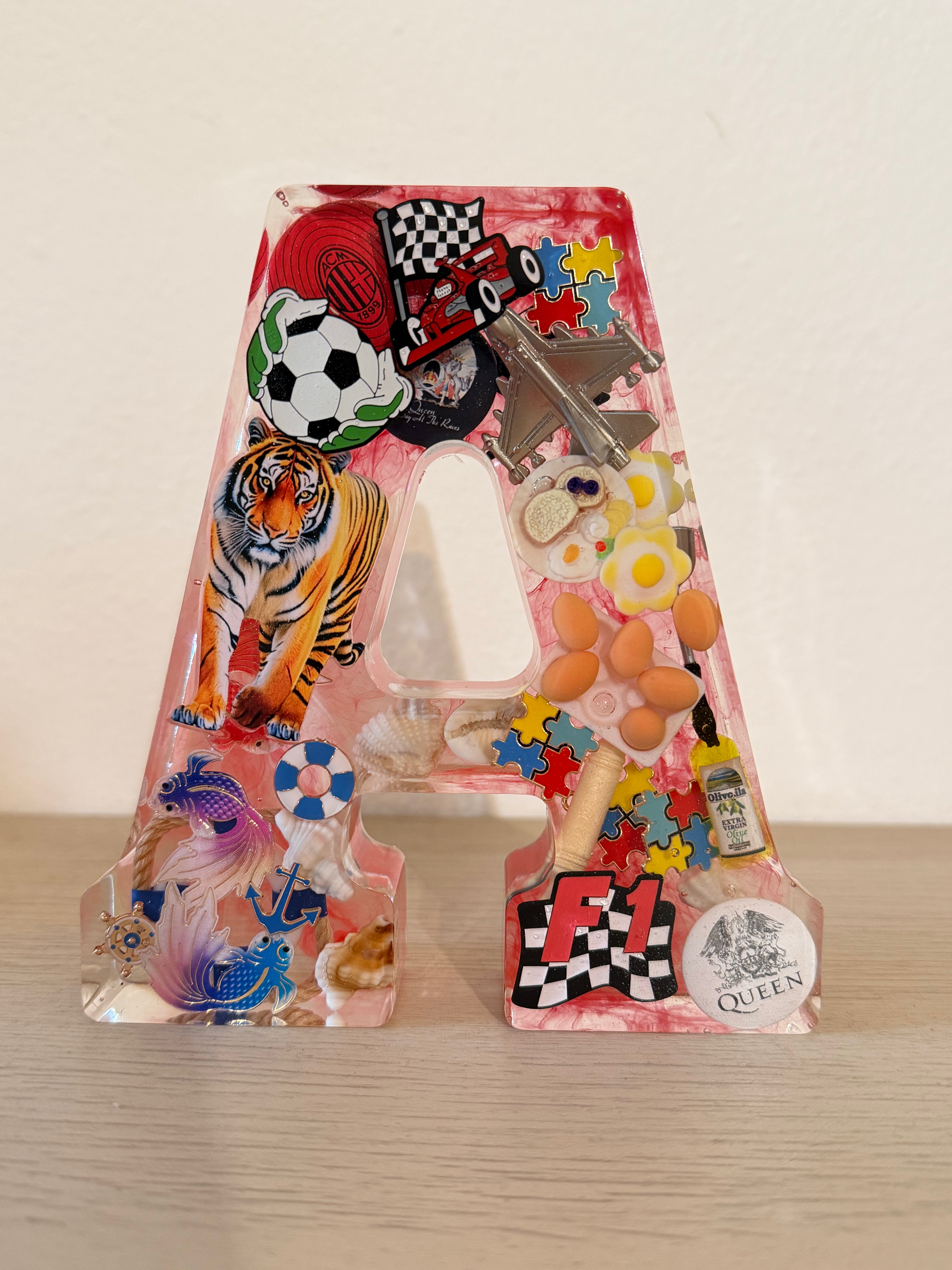 Lampada in resina personalizzata